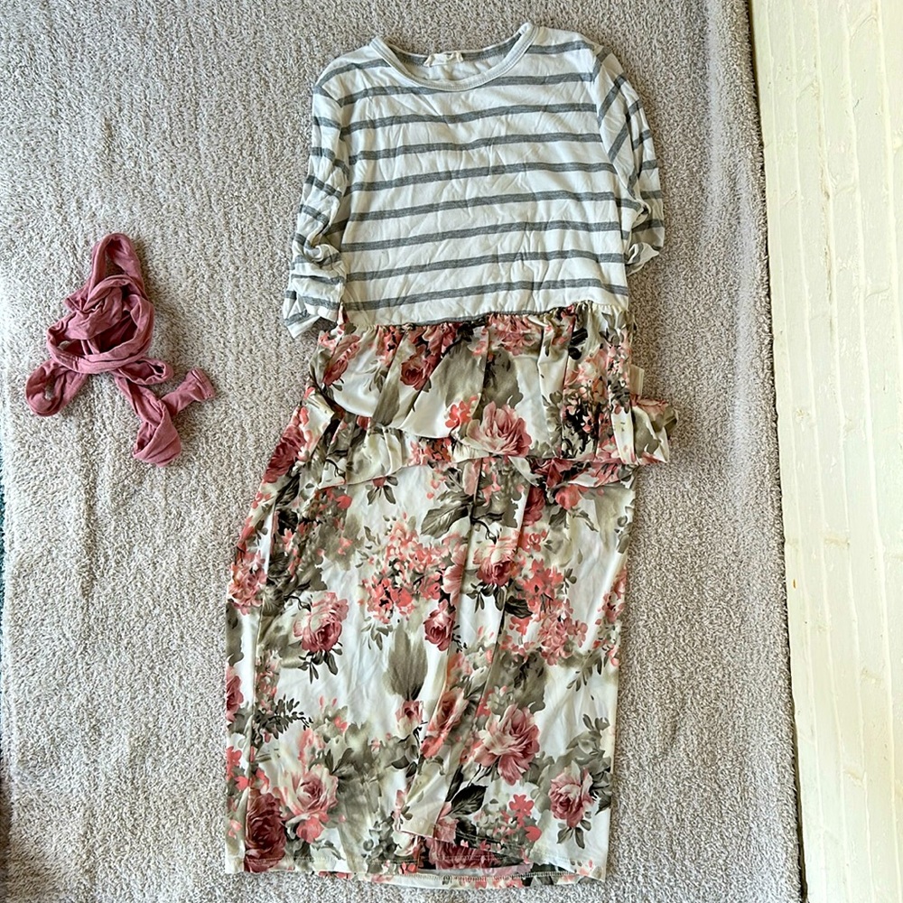 Floral Maternity Maxi Dress